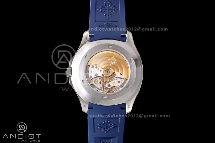 Aquanaut 5168G 42mm Gain Weight SS WSF 1:1 Best Edition Blue Dial On Blue Rubber Strap Super Clone DD330