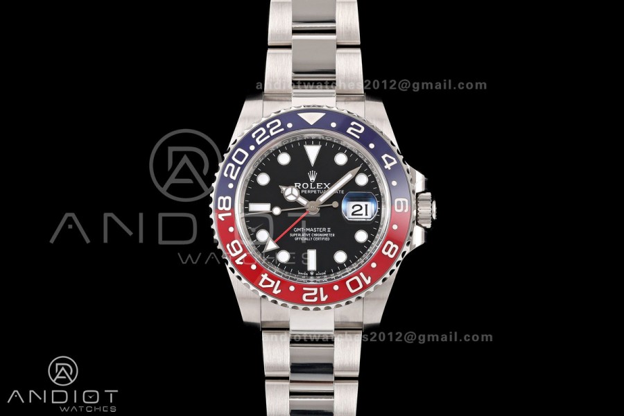 GMT-Master II 126710 BLRO 904L Steel Clean Plus 1:1 Best Edition on Oyster Bracelet DD3285-Free Sprung