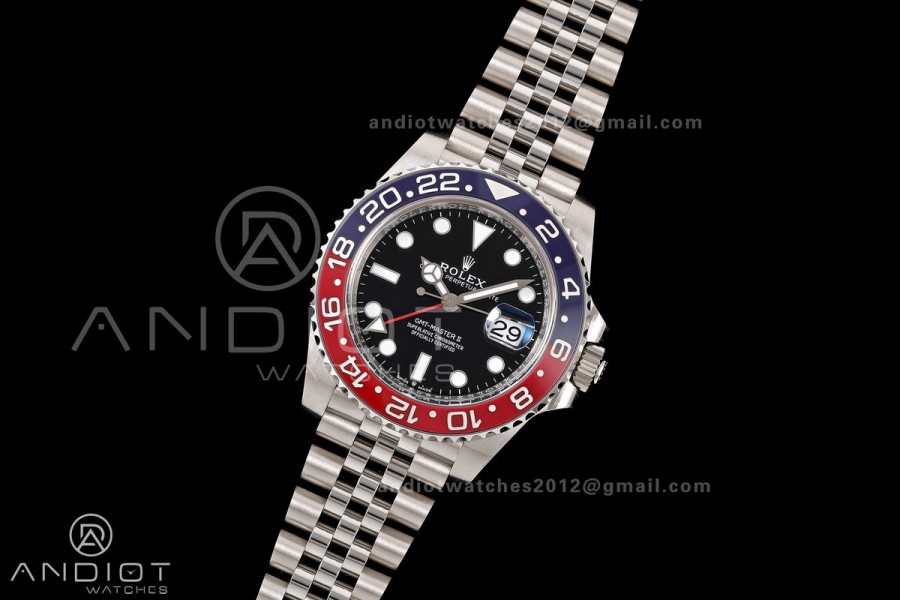 GMT-Master II 126710 BLRO 904L Steel Clean Plus 1:1 Best Edition on Jubilee Bracelet DD3285-Free Sprung