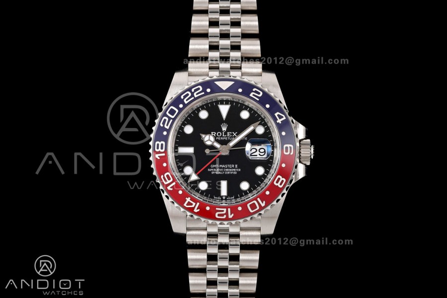 GMT-Master II 126710 BLRO 904L Steel Clean Plus 1:1 Best Edition on Jubilee Bracelet DD3285-Free Sprung