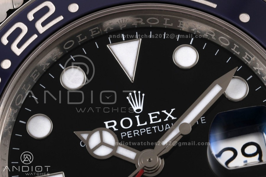 GMT-Master II 126710 BLRO 904L Steel Clean Plus 1:1 Best Edition on Jubilee Bracelet DD3285-Free Sprung