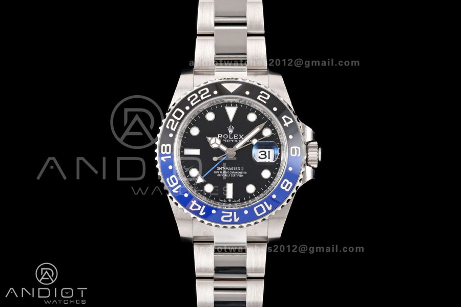 GMT-Master II 126710 BLNR 904L Steel Clean Plus 1:1 Best Edition on Oyster Bracelet DD3285-Free Sprung
