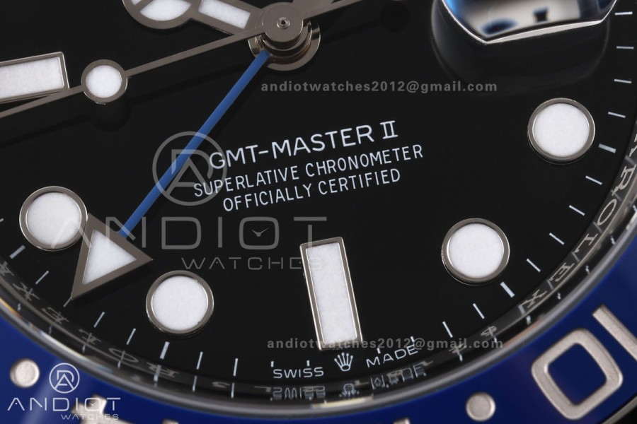 GMT-Master II 126710 BLNR 904L Steel Clean Plus 1:1 Best Edition on Oyster Bracelet DD3285-Free Sprung