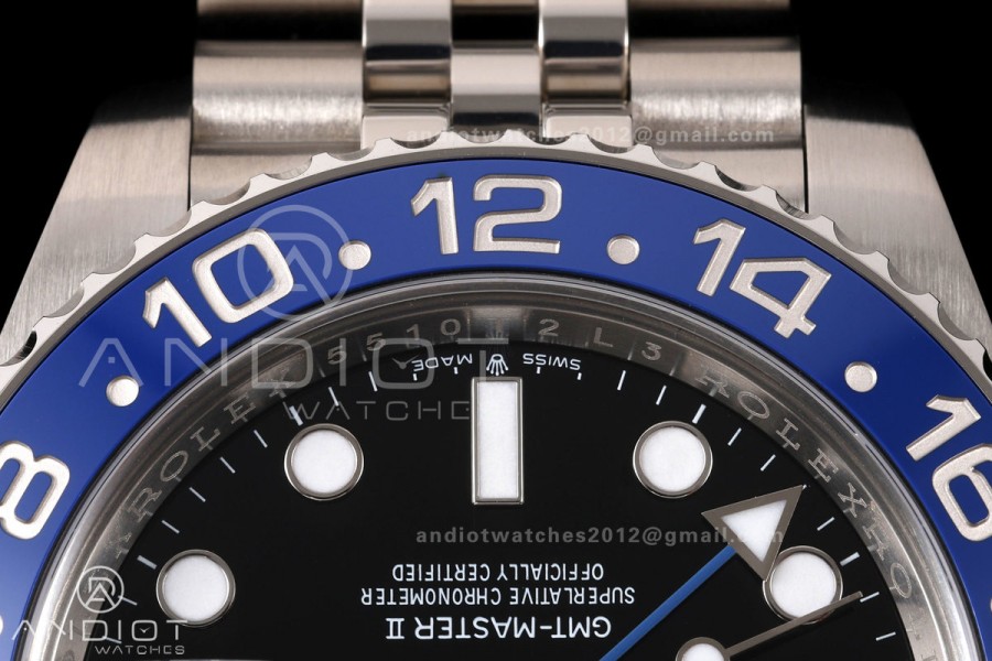 GMT-Master II 126710 BLNR 904L Steel Clean Plus 1:1 Best Edition on Jubilee Bracelet DD3285-Free Sprung
