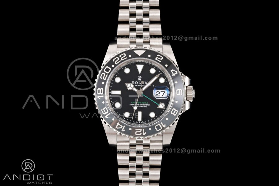 GMT-Master II 126710 GRNR 904L Steel Clean Plus 1:1 Best Edition on Jubilee Bracelet DD3285-Free Sprung