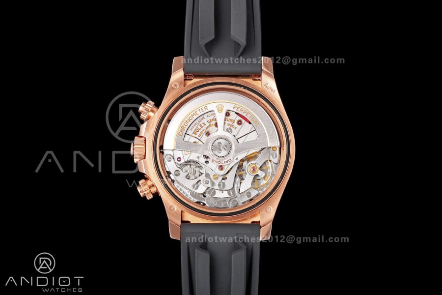 Daytona 126515 ERF Best Edition Black/RG Diamonds Dial on Oysterflex Strap JH4131 (Free Sprung) 160g