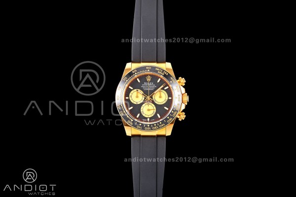 Daytona 126518 ERF Best Edition Black/YG Dial on Oysterflex Strap JH4131 (Free Sprung) 160g