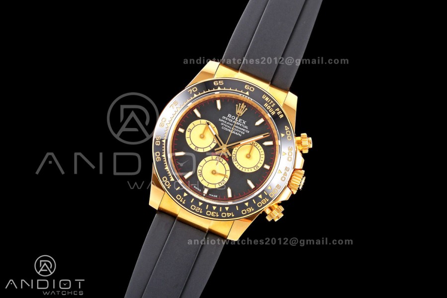 Daytona 126518 ERF Best Edition Black/YG Dial on Oysterflex Strap JH4131 (Free Sprung) 160g