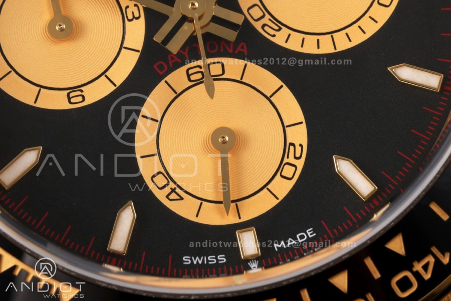 Daytona 126518 ERF Best Edition Black/YG Dial on Oysterflex Strap JH4131 (Free Sprung) 160g