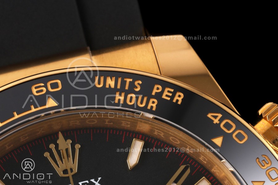 Daytona 126518 ERF Best Edition Black/YG Dial on Oysterflex Strap JH4131 (Free Sprung) 160g