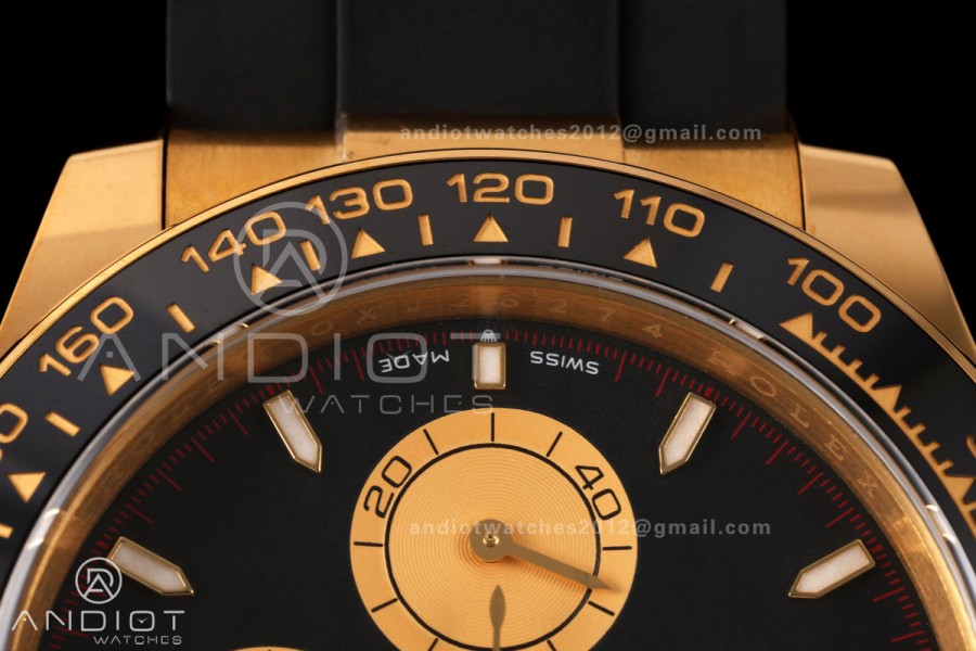 Daytona 126518 ERF Best Edition Black/YG Dial on Oysterflex Strap JH4131 (Free Sprung) 160g