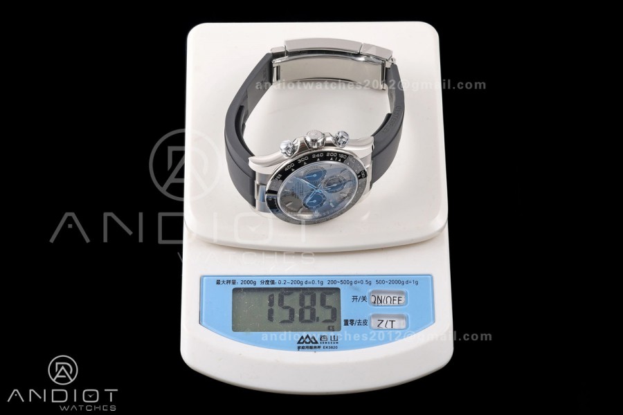 Daytona 126515 ERF Best Edition Black/RG Diamonds Dial on Oysterflex Strap JH4131 (Free Sprung) 160g