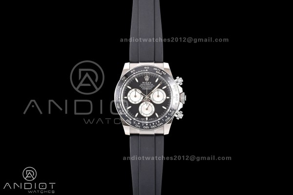 Daytona 126519 ERF Best Edition Black/Silver Dial on Oysterflex Strap JH4131 (Free Sprung) 160g