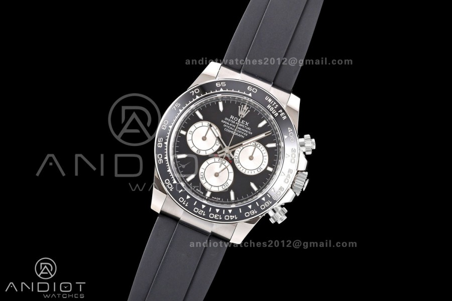 Daytona 126519 ERF Best Edition Black/Silver Dial on Oysterflex Strap JH4131 (Free Sprung) 160g