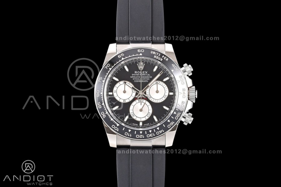 Daytona 126519 ERF Best Edition Black/Silver Dial on Oysterflex Strap JH4131 (Free Sprung) 160g