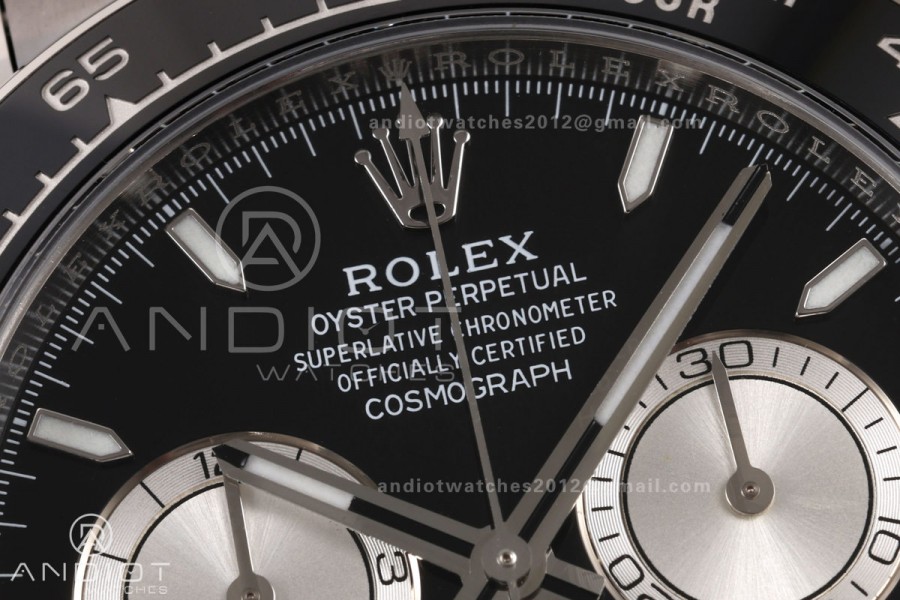 Daytona 126519 ERF Best Edition Black/Silver Dial on Oysterflex Strap JH4131 (Free Sprung) 160g