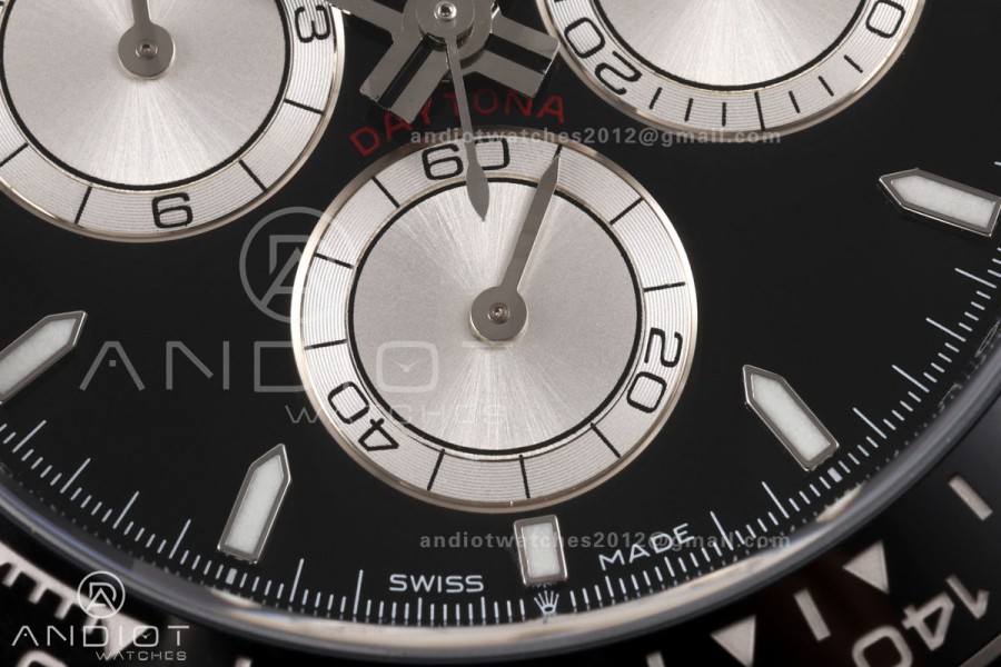 Daytona 126519 ERF Best Edition Black/Silver Dial on Oysterflex Strap JH4131 (Free Sprung) 160g