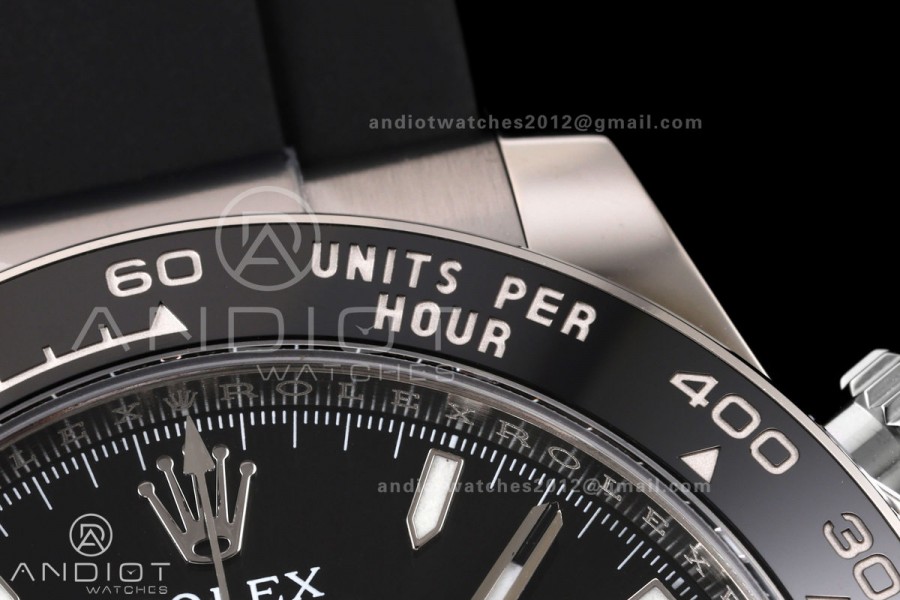 Daytona 126519 ERF Best Edition Black/Silver Dial on Oysterflex Strap JH4131 (Free Sprung) 160g