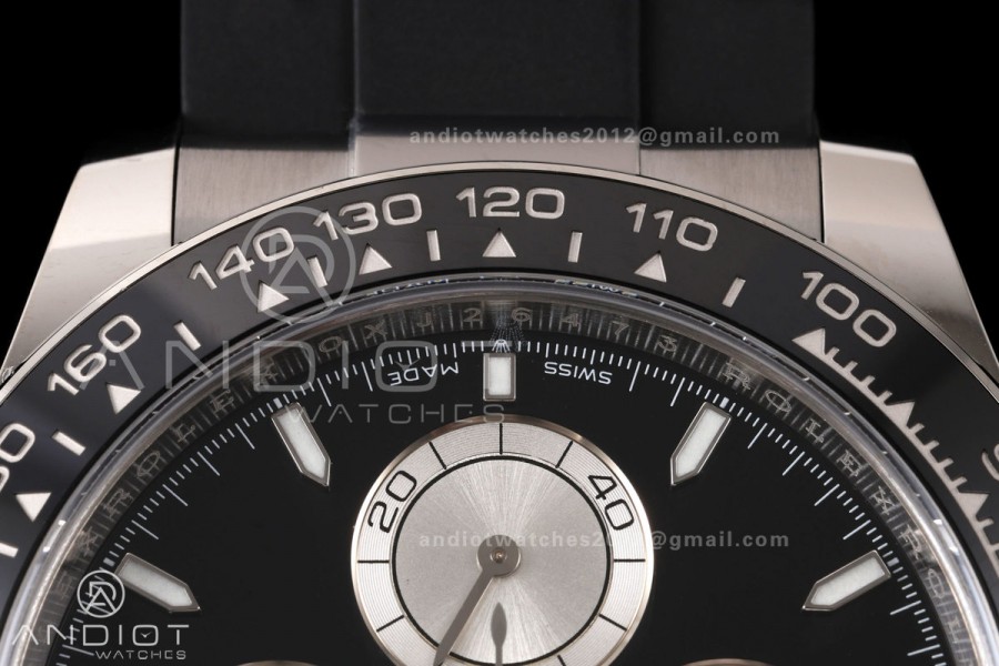 Daytona 126519 ERF Best Edition Black/Silver Dial on Oysterflex Strap JH4131 (Free Sprung) 160g