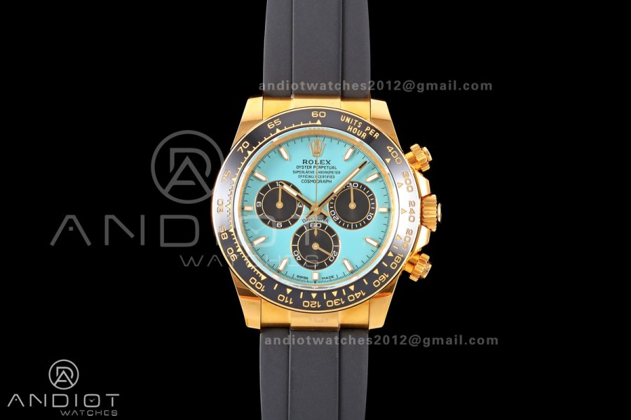 Daytona 126518 ERF Best Edition Turquoise Dial on Oysterflex Strap JH4131 (Free Sprung) 160g