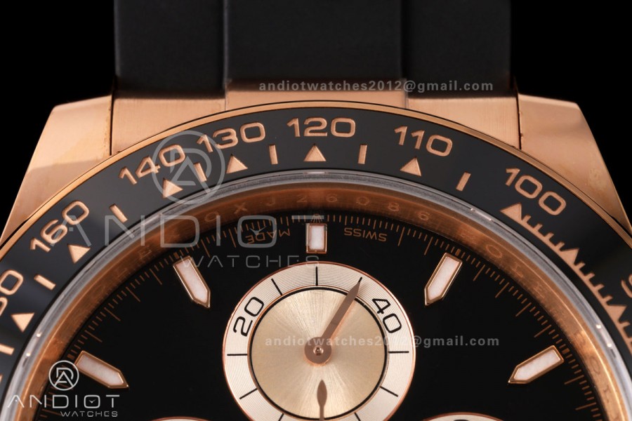 Daytona 126515 ERF Best Edition Black/RG Dial on Oysterflex Strap JH4131 (Free Sprung) 160g