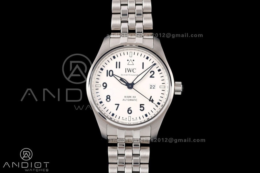 Mark XX MZF 1:1 Best Edition White Dial on SS Bracelet A2892