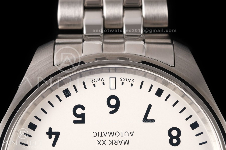 Mark XX MZF 1:1 Best Edition White Dial on SS Bracelet A2892