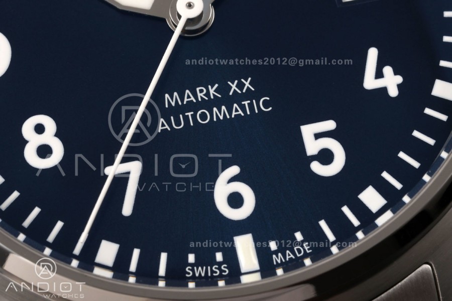 Mark XX MZF 1:1 Best Edition Blue Dial on SS Bracelet A2892