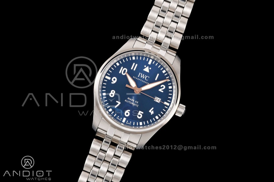 Mark XX MZF 1:1 Best Edition Blue/RG Dial on SS Bracelet A2892