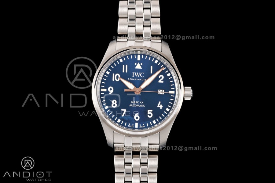 Mark XX MZF 1:1 Best Edition Blue/RG Dial on SS Bracelet A2892