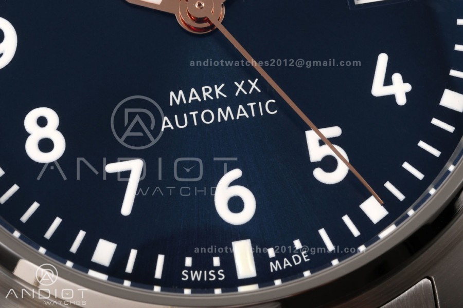 Mark XX MZF 1:1 Best Edition Blue/RG Dial on SS Bracelet A2892