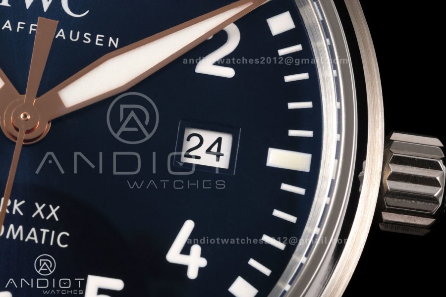 Mark XX MZF 1:1 Best Edition Blue/RG Dial on SS Bracelet A2892