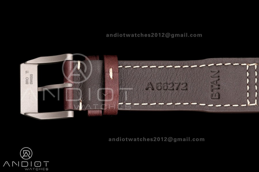 Mark XVIII Titanium MZF 1:1 Best Edition Black Dial on Brown Leather Strap A2892