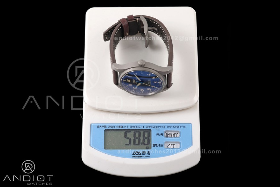 Mark XVIII Titanium MZF 1:1 Best Edition Black Dial on Brown Leather Strap A2892