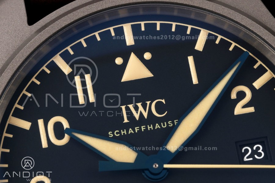 Mark XVIII Titanium MZF 1:1 Best Edition Black Dial on Brown Leather Strap A2892
