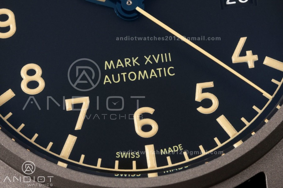 Mark XVIII Titanium MZF 1:1 Best Edition Black Dial on Brown Leather Strap A2892