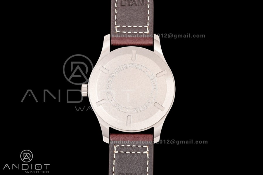 Mark XVIII Titanium MZF 1:1 Best Edition Black Dial on Brown Leather Strap A2892