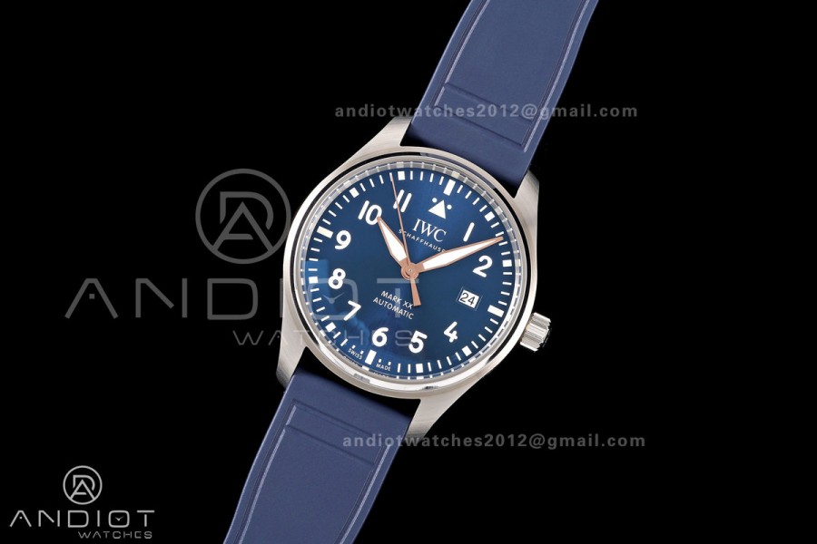 Mark XX MZF 1:1 Best Edition Blue/RG Dial on Blue Leather Strap A2892