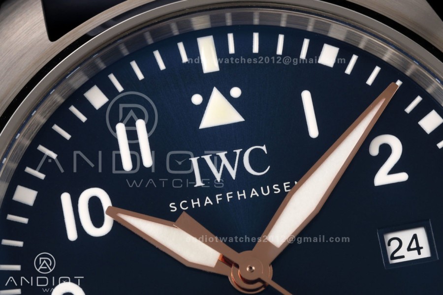 Mark XX MZF 1:1 Best Edition Blue/RG Dial on Blue Leather Strap A2892