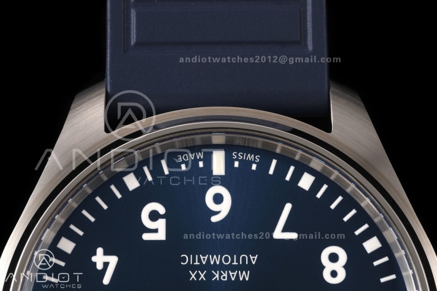 Mark XX MZF 1:1 Best Edition Blue/RG Dial on Blue Leather Strap A2892