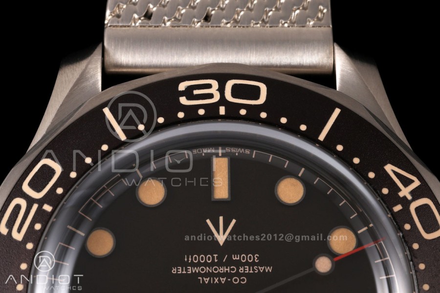 Seamaster 300 "No Time to Die" Limited Edition ORF 1:1 Best Edition on Titanium Mesh Bracelet OR8806 Super Clone