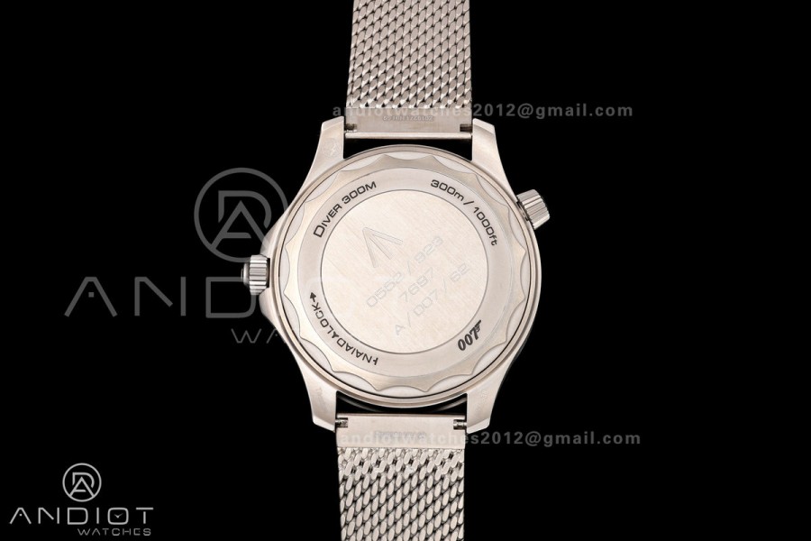 Seamaster 300 "No Time to Die" Limited Edition ORF 1:1 Best Edition on Titanium Mesh Bracelet OR8806 Super Clone