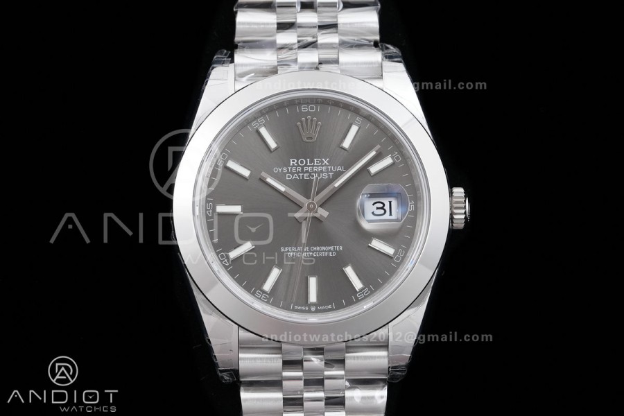 DateJust 41 126300 904L SS VSF 1:1 Best Edition Gray Dial on Jubilee Bracelet VS3235