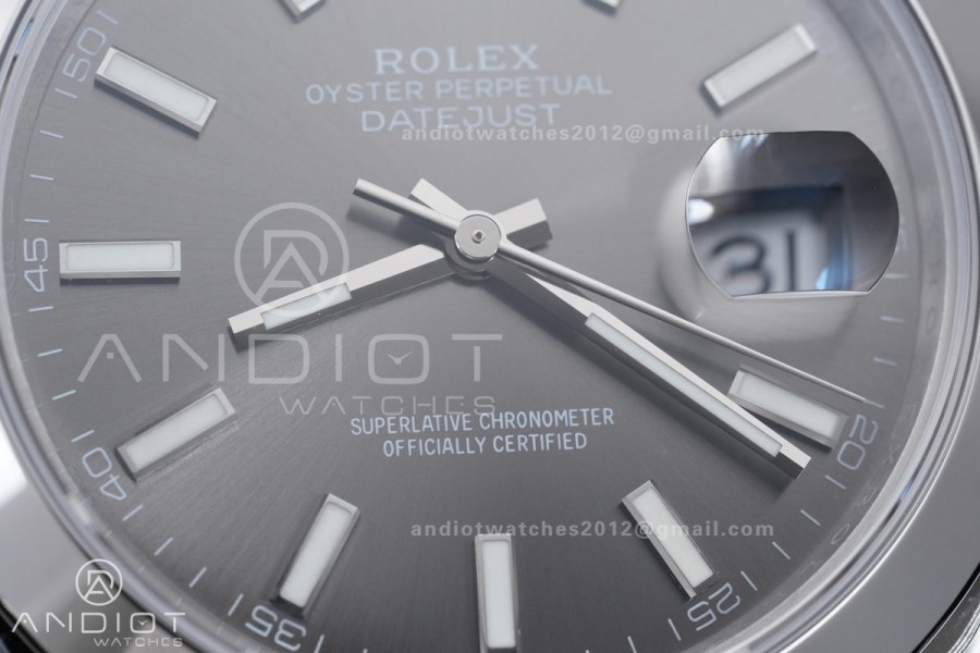 DateJust 41 126300 904L SS VSF 1:1 Best Edition Gray Dial on Jubilee Bracelet VS3235