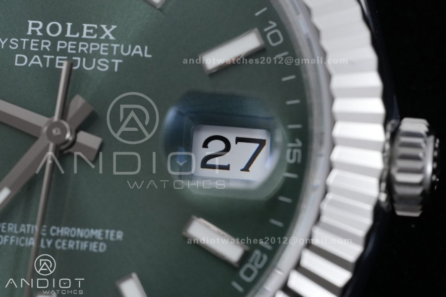 DateJust 41 126334 904L SS VSF 1:1 Best Edition Green Stick Dial on Jubilee Bracelet VS3235v2 V2s (133g)Free Sprung