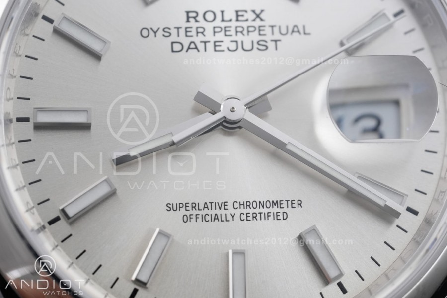 DateJust 36 SS 126200 VSF 1:1 Best Edition 904L Steel Sliver Dial on Jubilee Bracelet VS3235