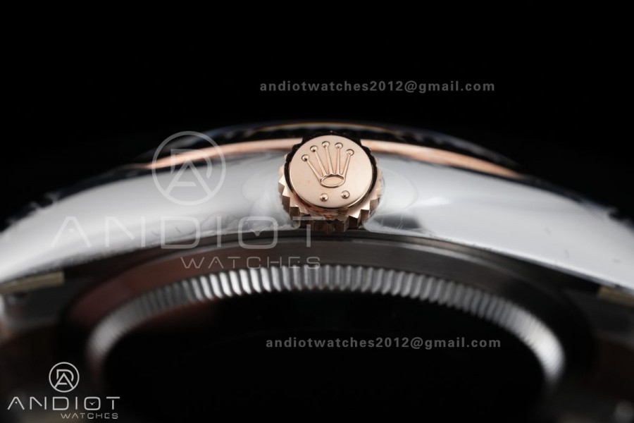 DateJust 36 SS/RG 126231 VSF 1:1 Best Edition 904L Steel Silver Leaves Dial on Jubilee Bracelet VS3235