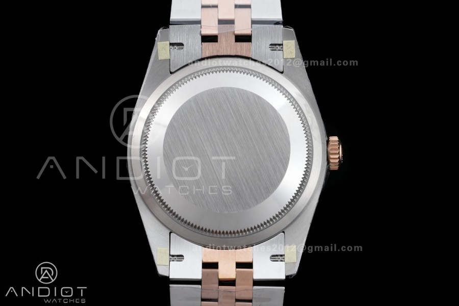 DateJust 36 SS/RG 126231 VSF 1:1 Best Edition 904L Steel Gray Dial Green Roman Marker on Jubilee Bracelet VS3235