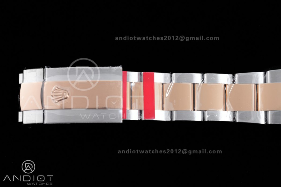 DateJust 36 SS/RG 126231 VSF 1:1 Best Edition 904L Steel Gray Dial Green Roman Marker Diamond Bezel on Oyster Bracelet VS3235