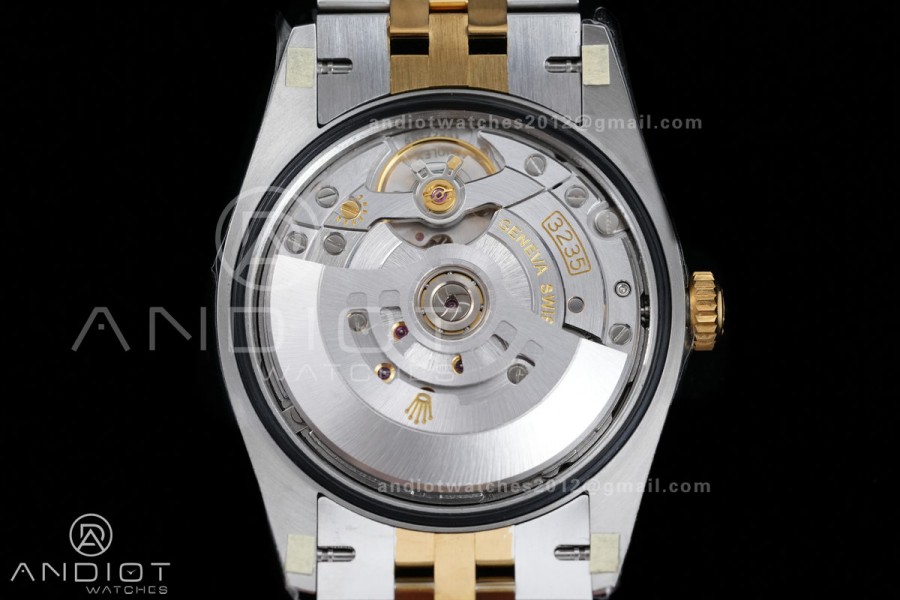 DateJust 36 SS/YG 126233 VSF 1:1 Best Edition 904L Steel YG Textured Diamonds Dial Diamonds Bezel on Jubilee Bracelet VS3235